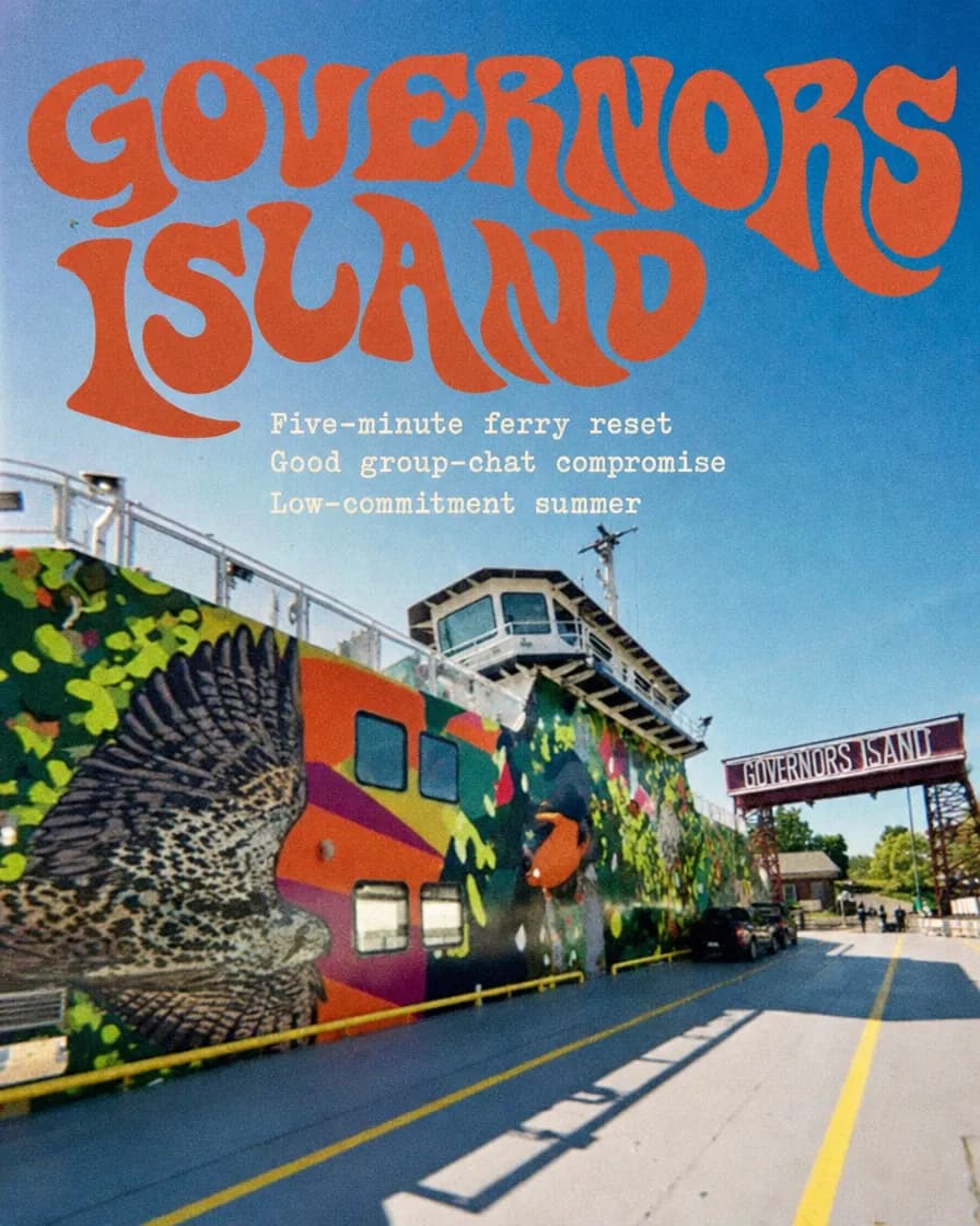 Governors Island — car-free, ferry from FiDi