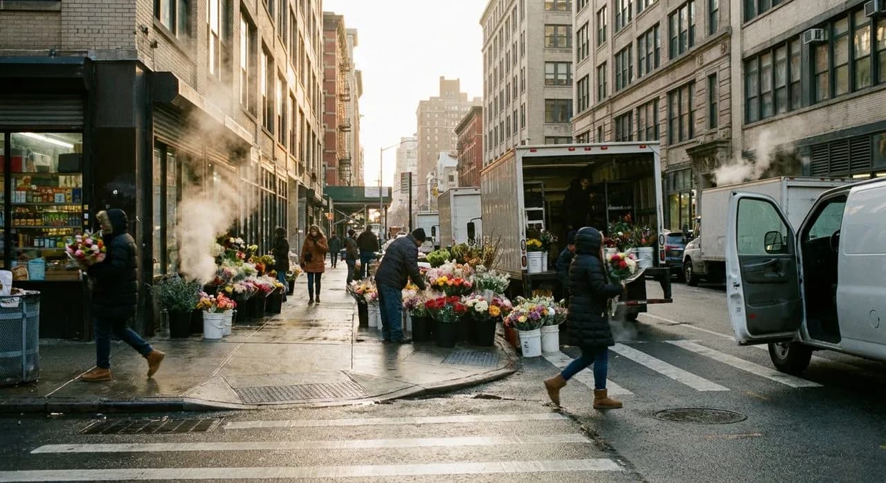 The Sunday 7am flower market run in Chelsea before the wedding crowd arrives