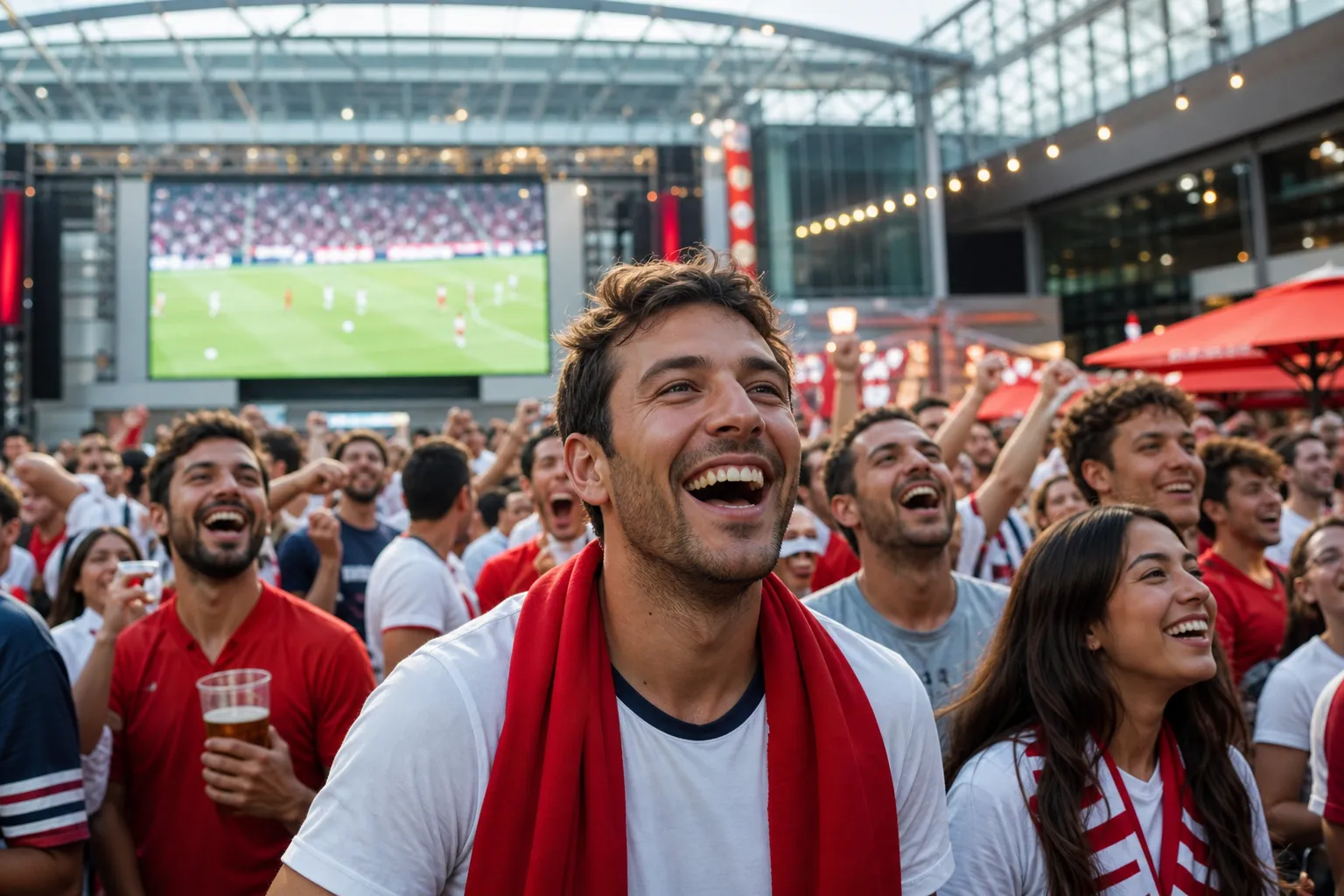 Bright World Cup match-day scene in New York · New Jersey.