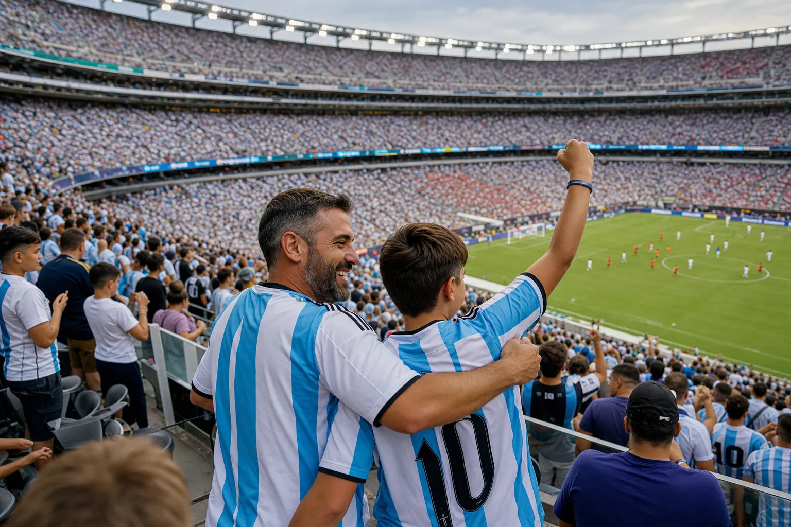 World Cup supporters navigating New York · New Jersey during match day.