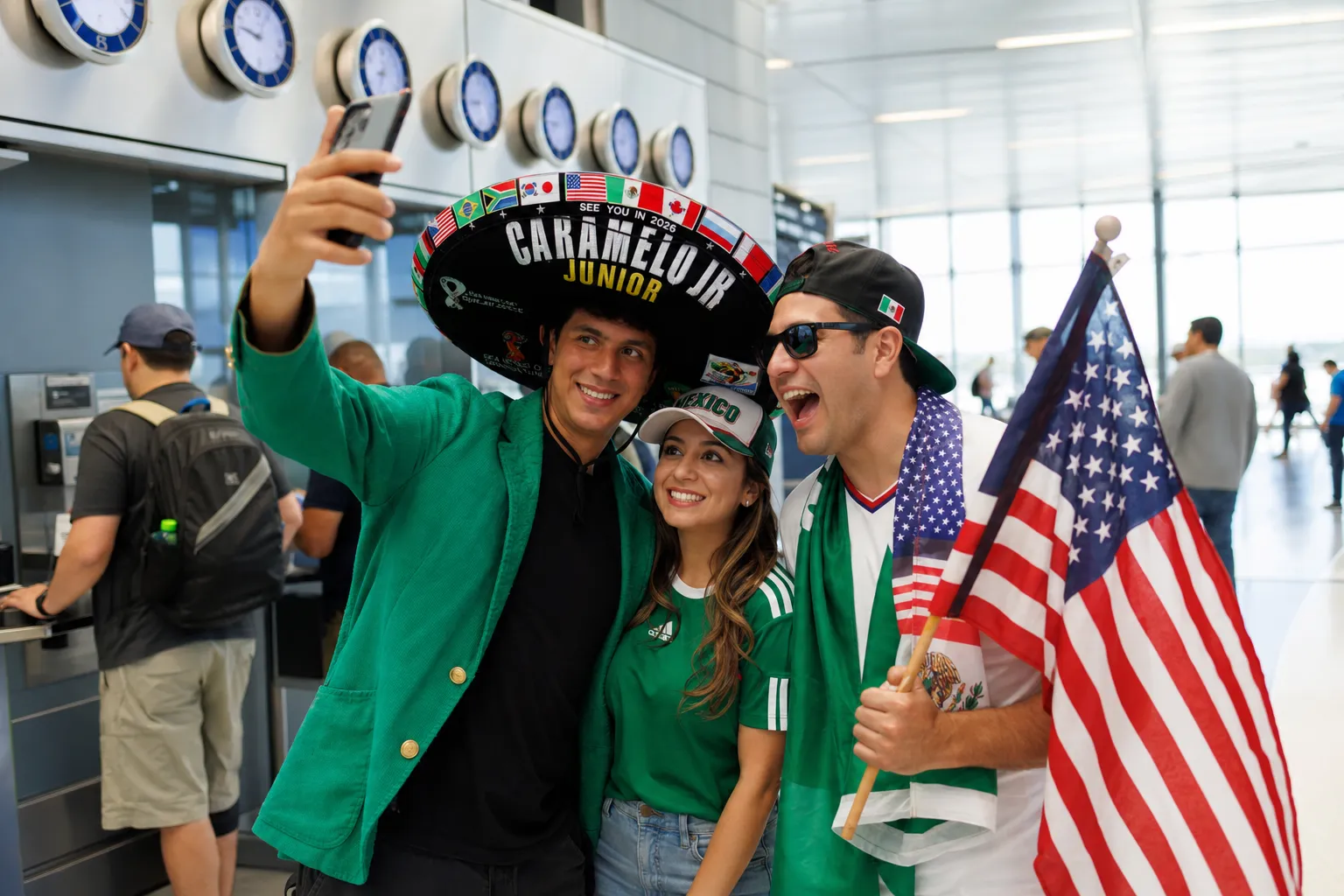 Bright World Cup match-day scene in New York · New Jersey.