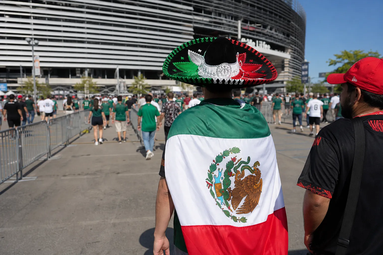 A bright practical scene for sunday metlife kickoff converted for us canadian and mexican fans.