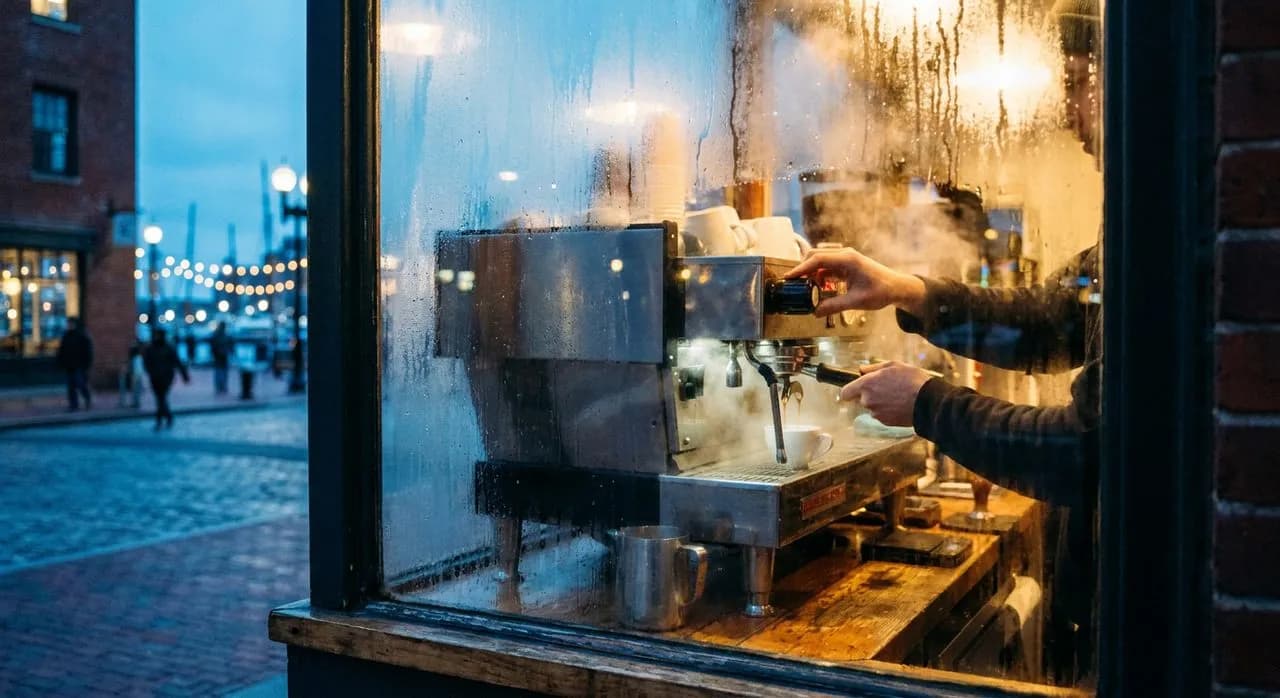 Sunrise Coffee Runs and Harbor Walks in Seaport District Boston