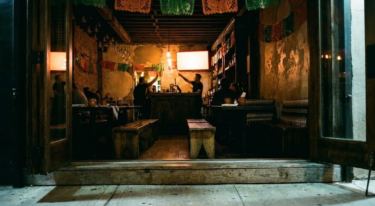 Sunset Park Cantinas Where Braves vs White Sox Plays Beside World Cup Matches - scene
