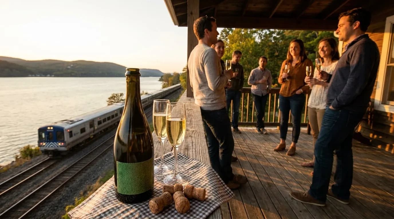 Cover scene for Sunset Wine Tastings Near NYC Without Renting a Car
