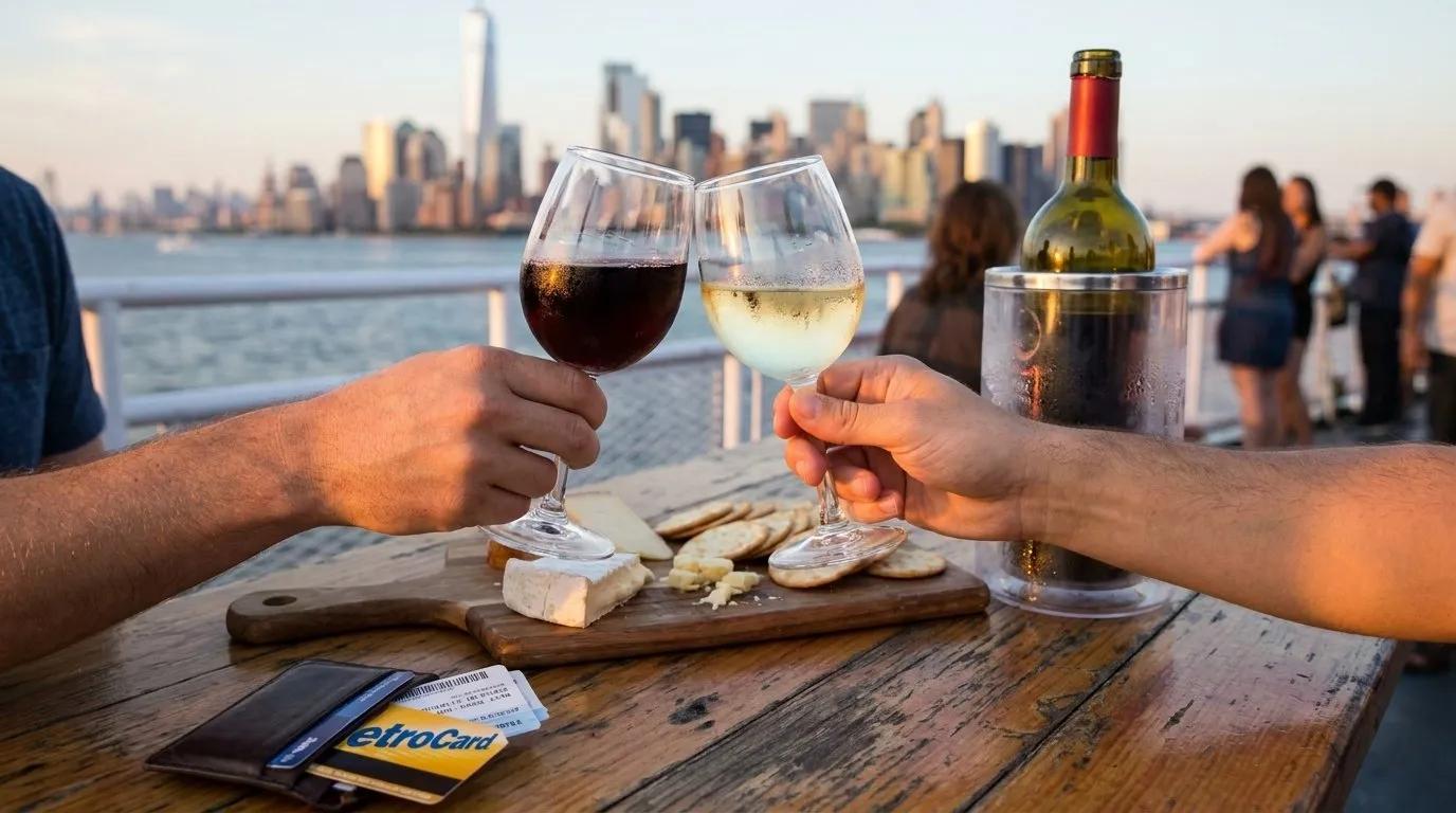 Editorial NYC detail for Sunset Wine Tastings Near NYC Without Renting a Car
