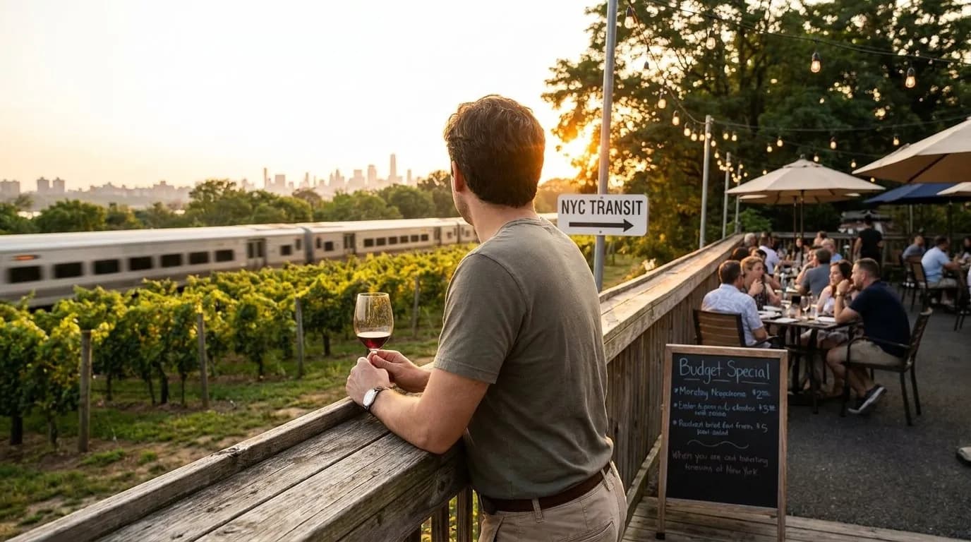 NYC experience scene for Sunset Wine Tastings Near NYC Without Renting a Car