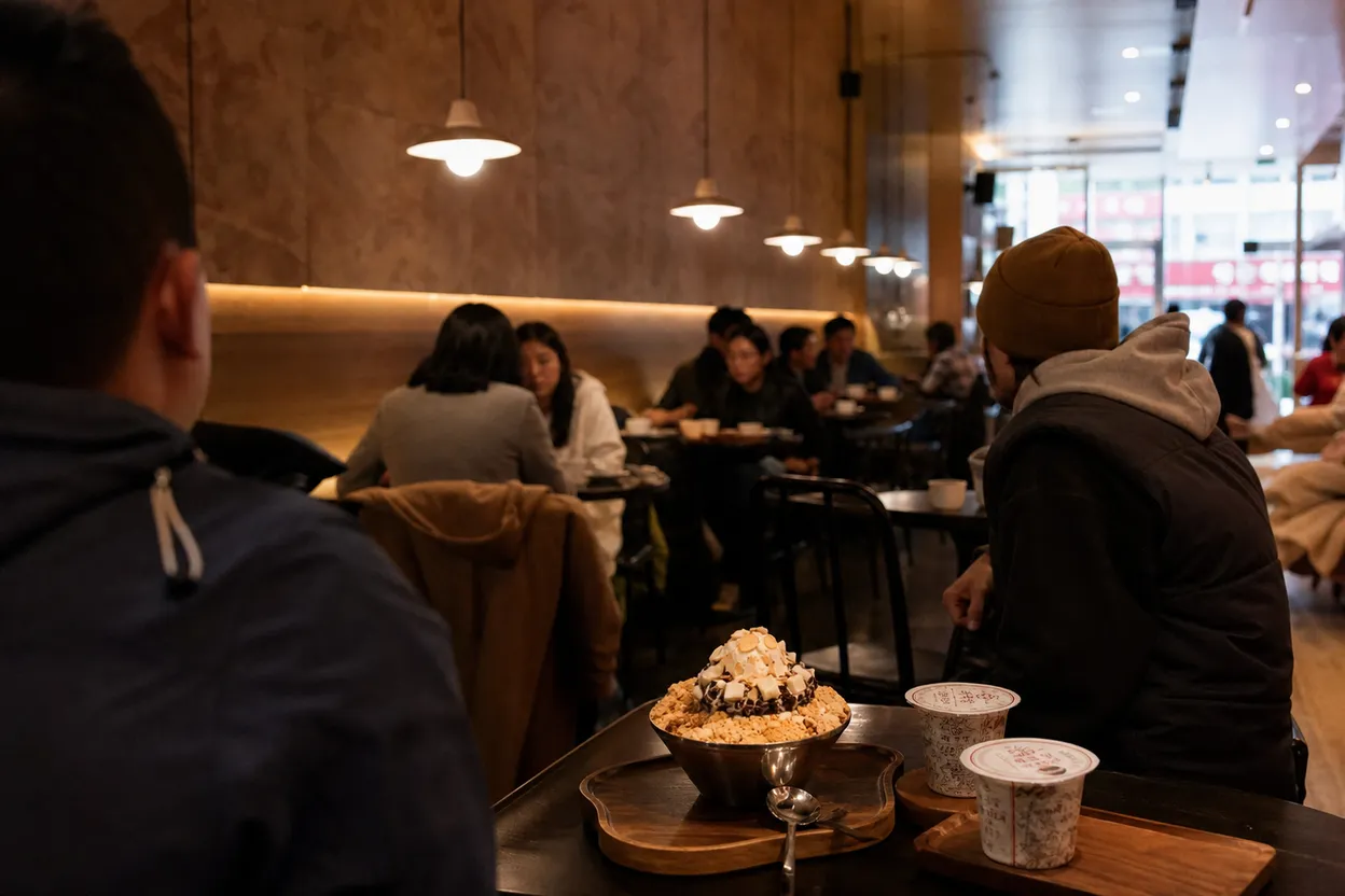 Cover scene for Sweet Moment in Chinatown: Bingsu and Espresso When the Heat Makes Dinner Feel Too Heavy