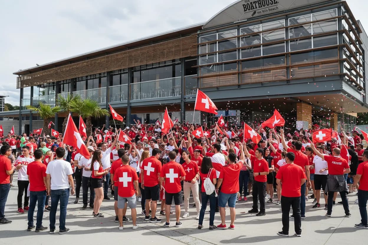 Switzerland World Cup fans in Vancouver