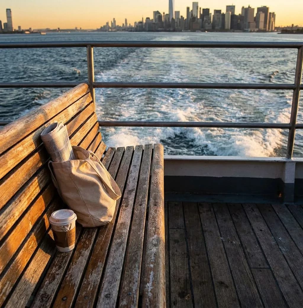 The 6am ferry commute from Rockaway to Wall Street