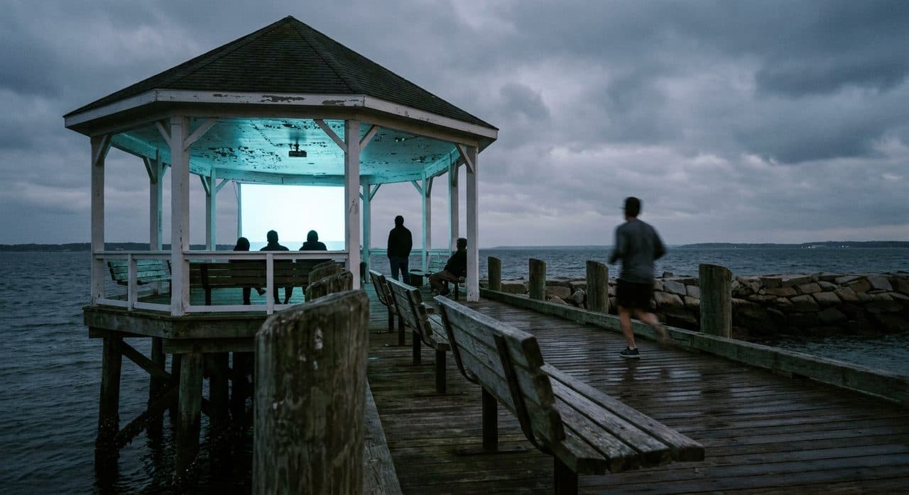 The Boardwalk Pavilion Where Mariners vs Tigers Plays on a Borrowed Projector - scene