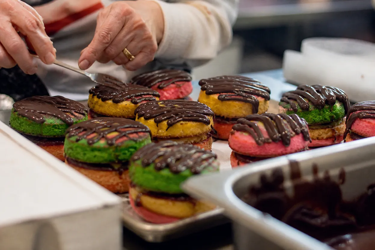 Editorial detail for The Cake Chef in Dongan Hills: Rainbow Cookies and Coffee for a Staten Island Errand Break
