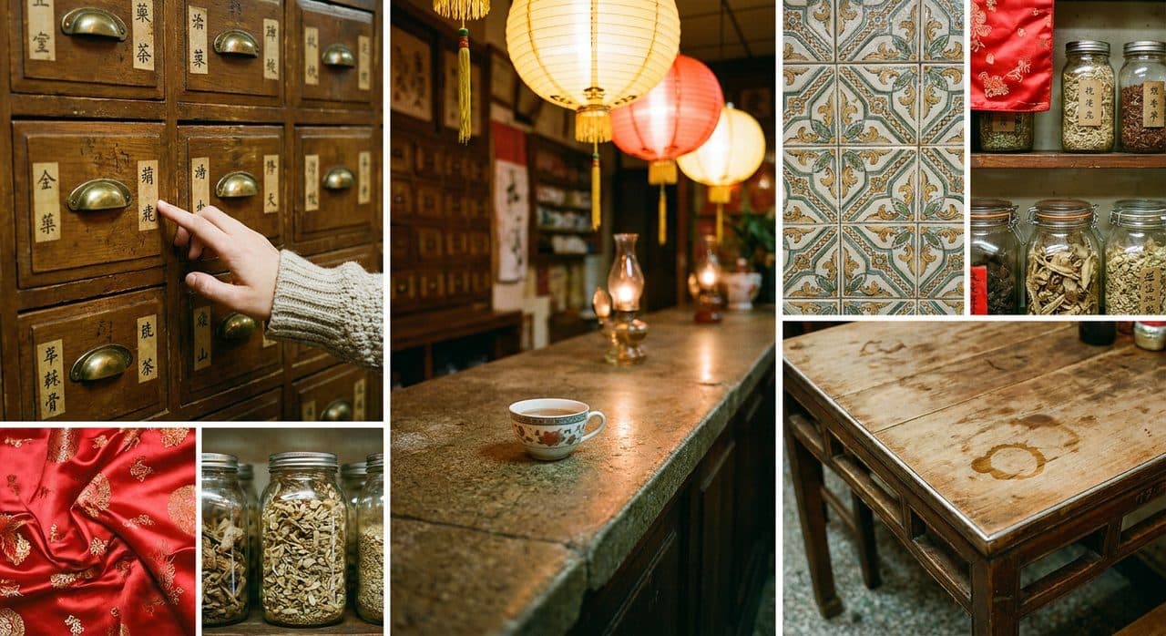 The Chinatown Stationer Selling Handmade Ink Sticks - scene