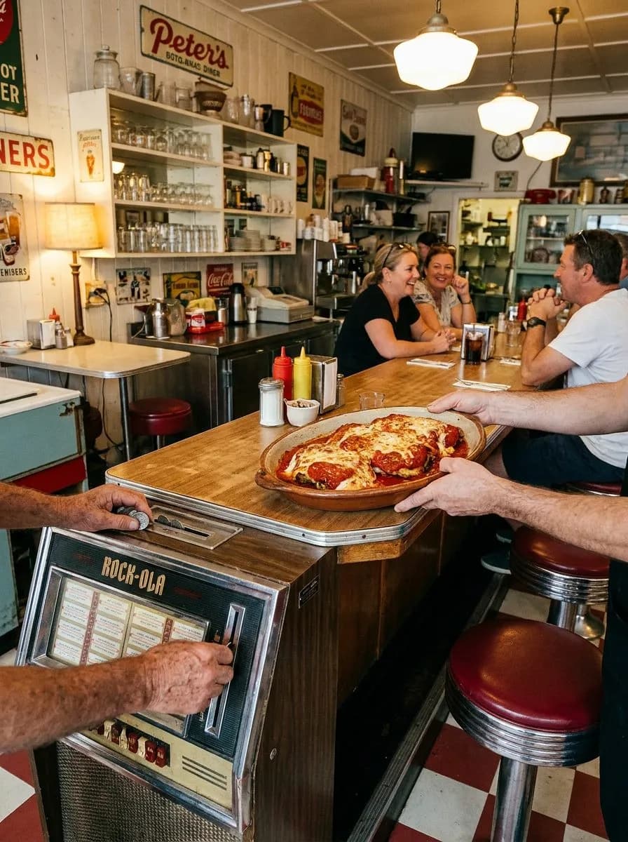 The corner booth at Peter's Since that looks out on the same intersection since 1969