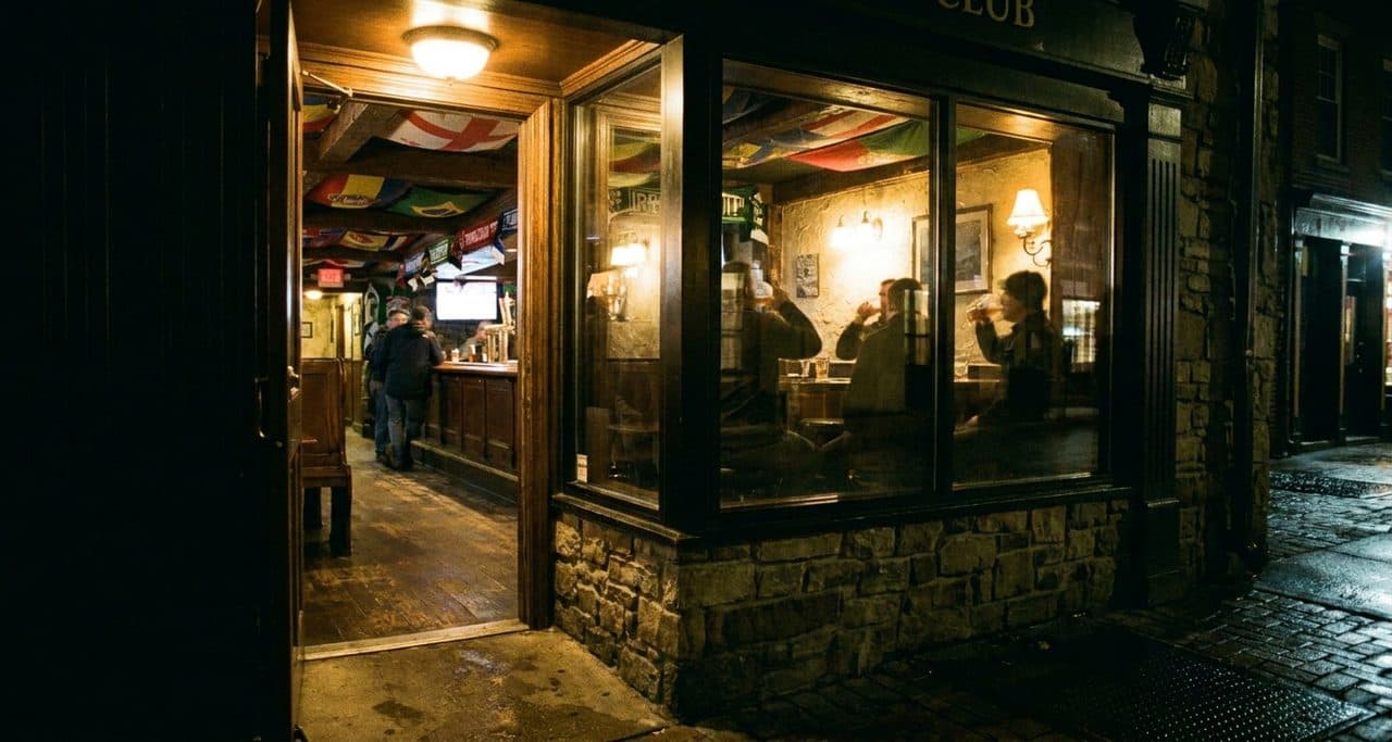 The Dual-Flag Sports Bar Where the Jukebox Plays Both Anthems on Repeat - scene