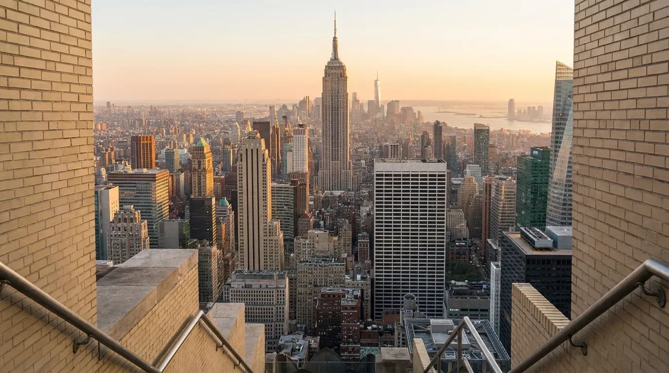 View from Top of the Rock looking south toward Empire State Building
