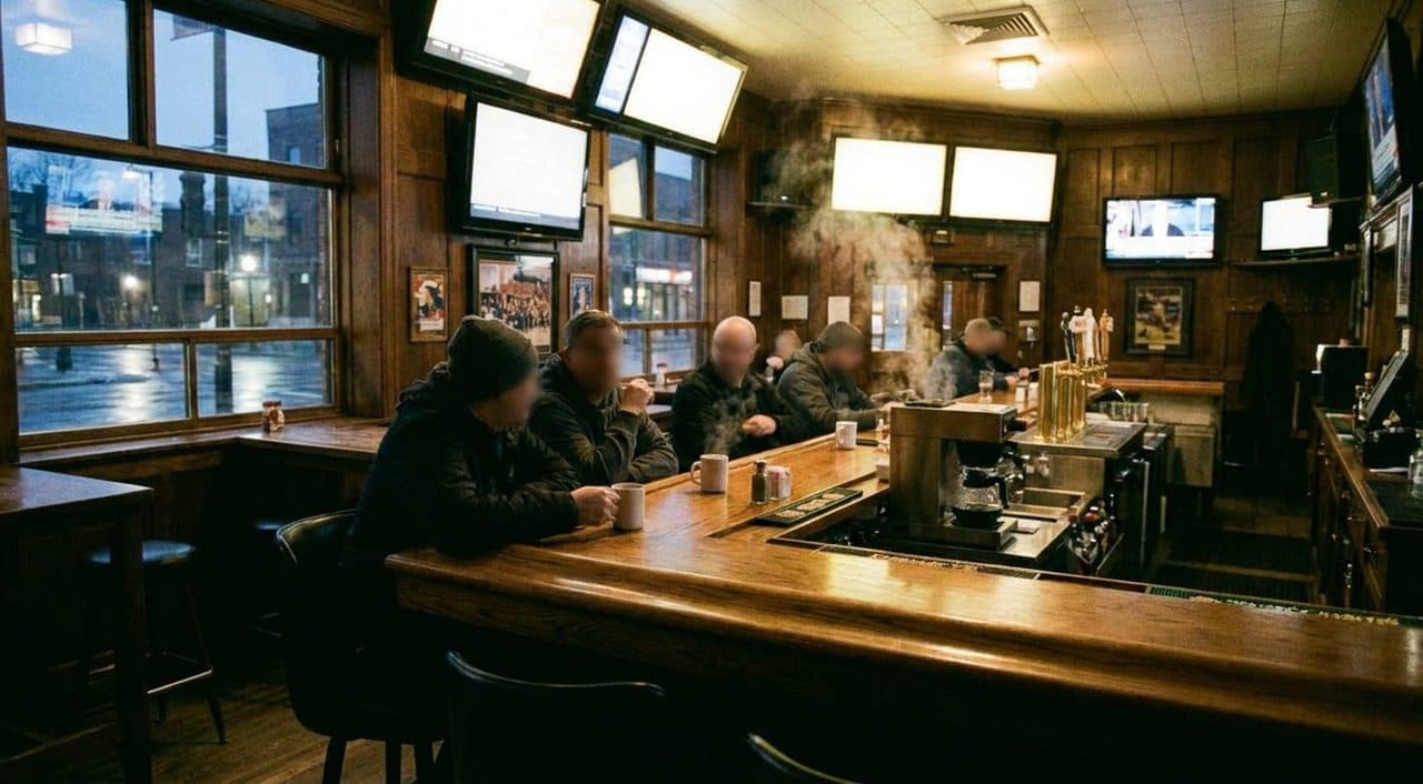The Hockey Bar Opening Early for Western Conference Playoff Mornings - scene