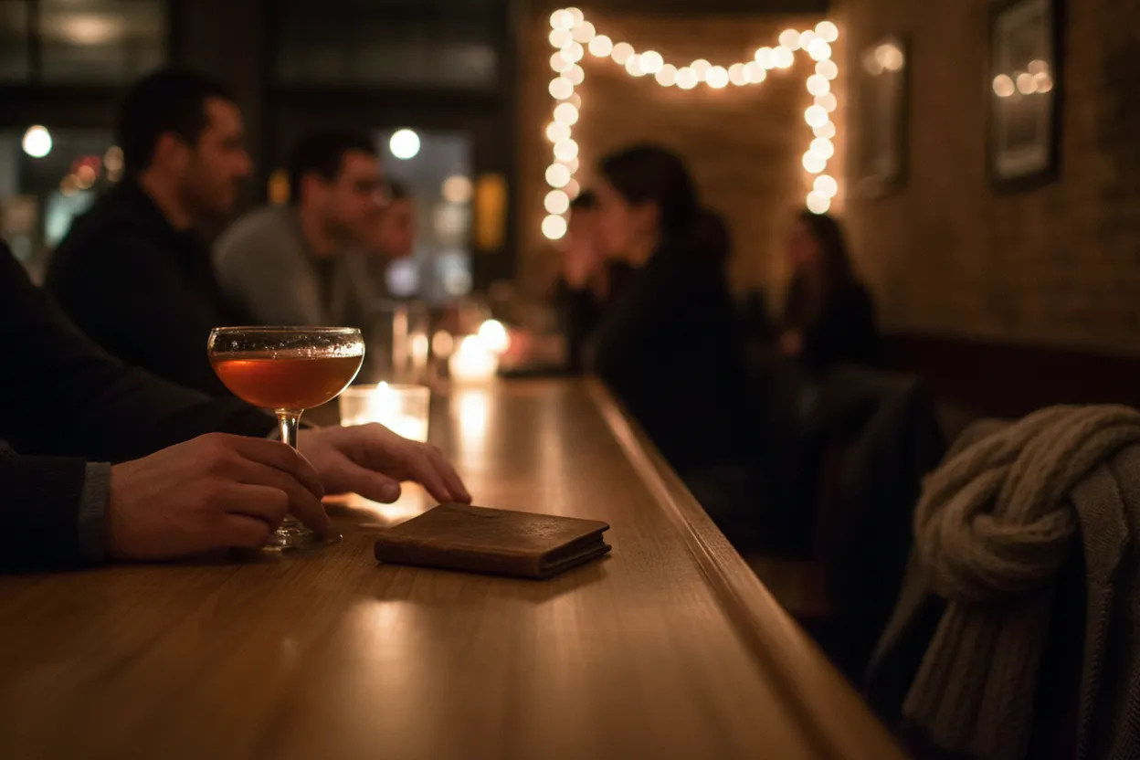 NYC experience scene for The Honey Well in Harlem When a Date Wants Cocktails Below Street Level