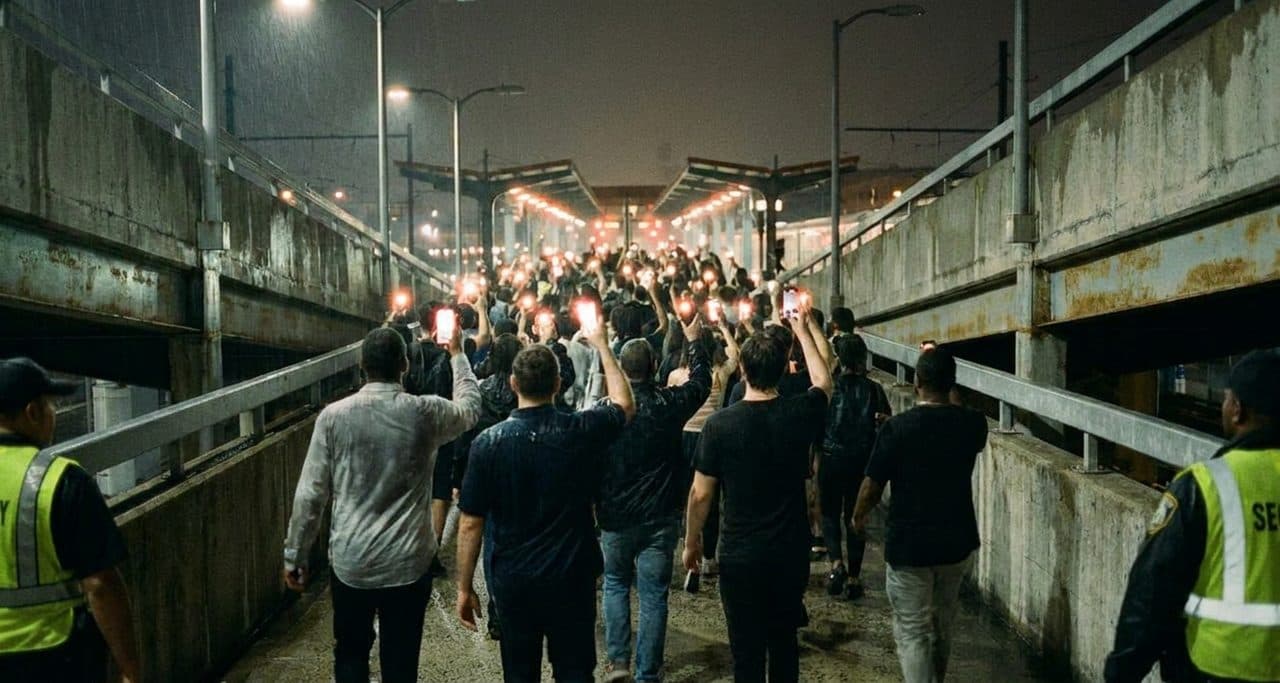 The Long Walk From MetLife to the Train After the Stadium Empties - scene