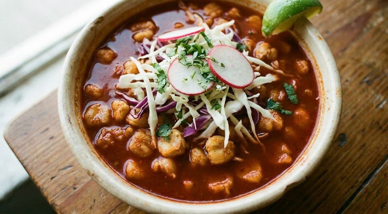 The Mexican Canteen Streaming Mexico vs Serbia While Serving Pozole and Micheladas - scene