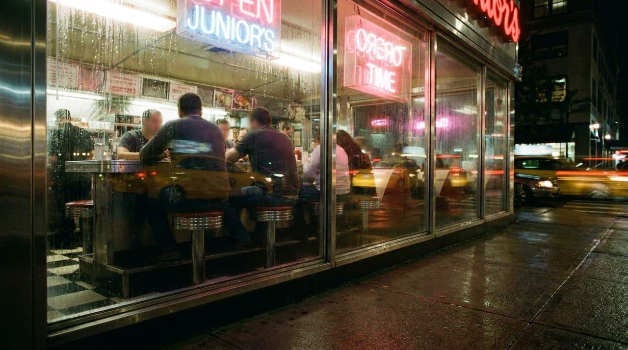 The Neon-Lit Diner Where Concert-Goers Land After Madison Square Garden - scene