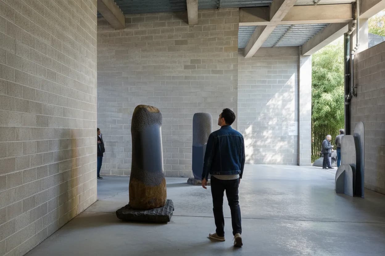 NYC experience scene for The Noguchi Museum Garden in Heat: A Quiet Queens Plan With Real Stone