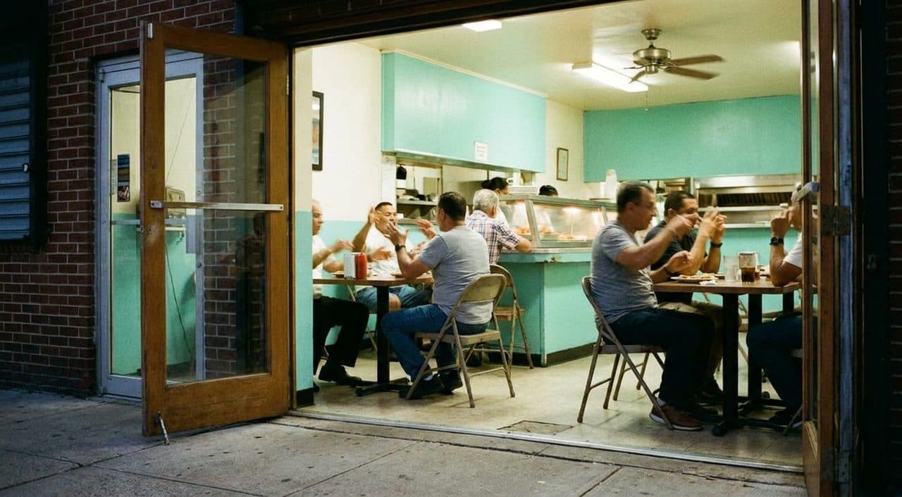 The Odyssey Movie Buzz Reaches a Dominican Lunch Counter - scene