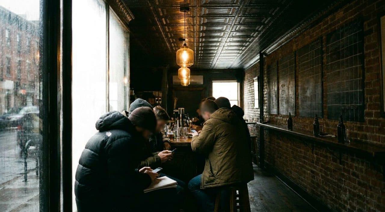 The Puzzle Bar Where Daily Word-Game Devotees Clock In at Noon - scene
