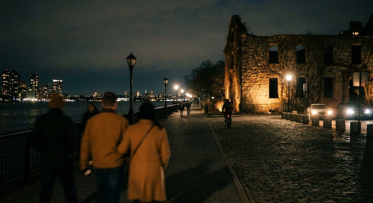 The Roosevelt Island Loop at Night Has the Skyline to Yourself - cover image
