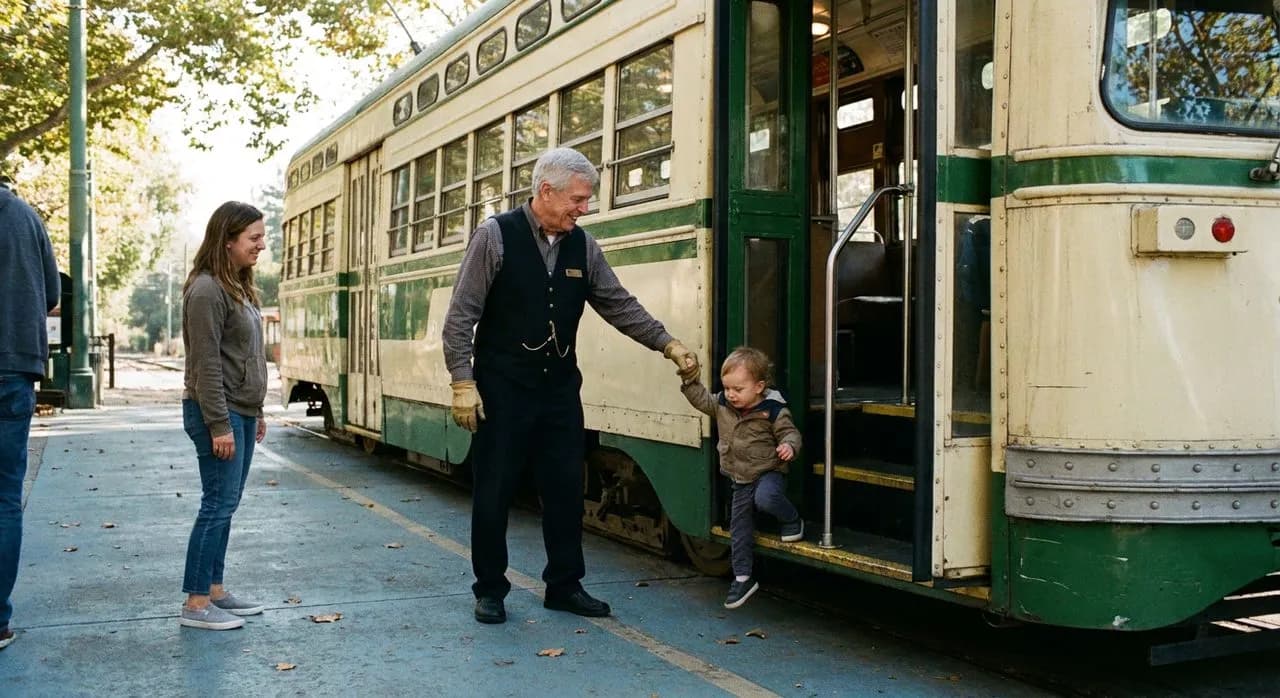 the staten island railway's museum stop when the vintage trolleys run on sundays