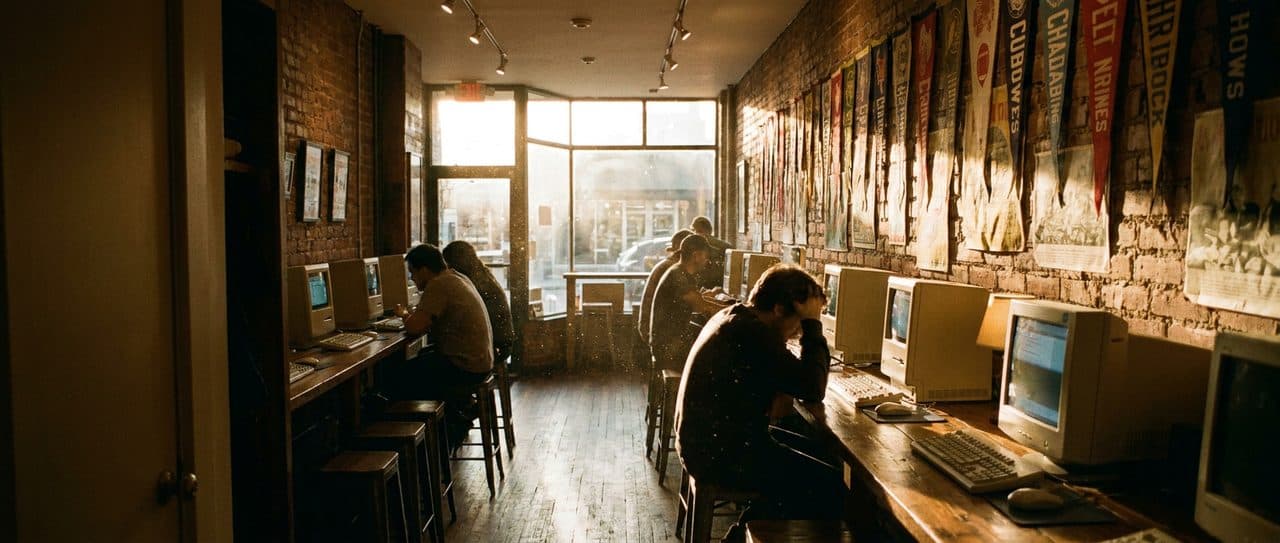 The Sports Sim Café Where Regulars Draft Fantasy Seasons Together - scene