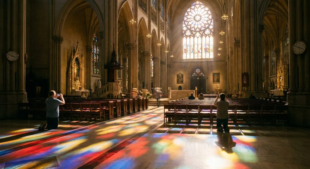 The Thursday 4pm light show at St. Patrick's Cathedral