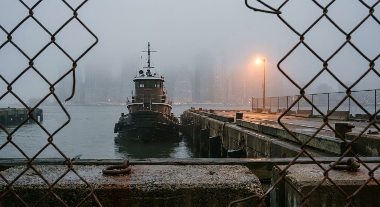 The Waterfront Warehouse Walk Where Streaming Binges Fade Into Ship-Horn Fog - scene