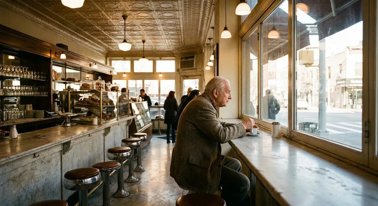 The window counter at Vesuvio Bakery that sells nothing but still opens