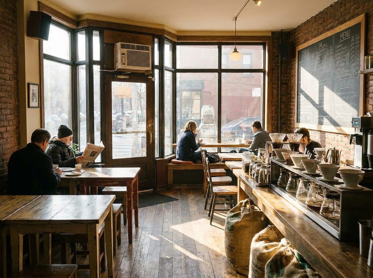 The Third-Wave Coffee Shop on a Park Slope Side Street Every Morning - cover