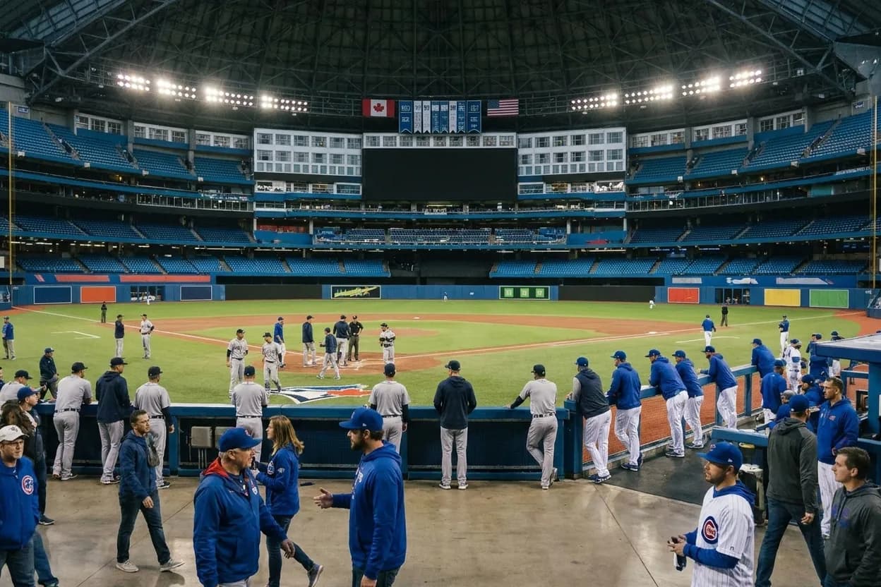 Baseball editorial scene for Tigers vs Cubs: Broadcast and Game Time Information