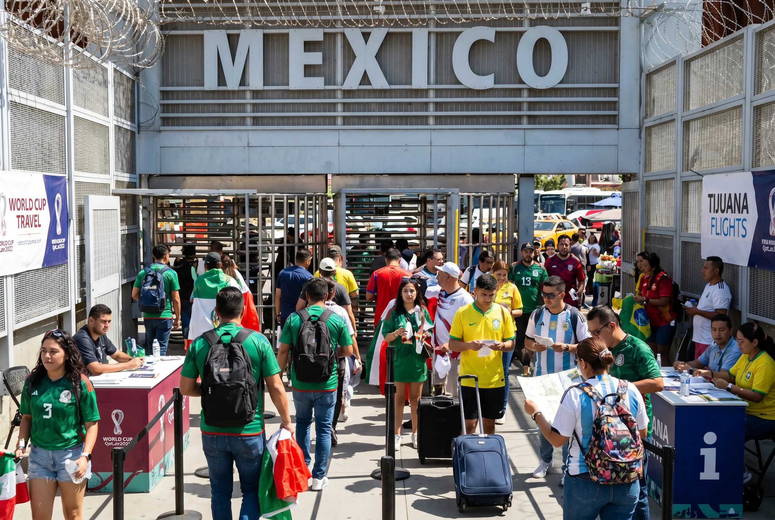 Bright World Cup match-day scene in Tijuana · Los Angeles · Mexico.