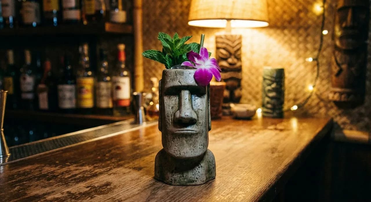 Tiki Bars in Murray Hill with Vintage Glassware and Rum Menus