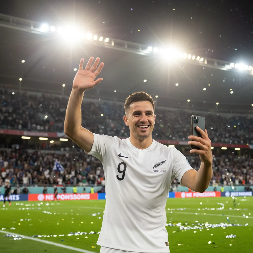 New Zealand fans waving flags in a packed Seattle stadium