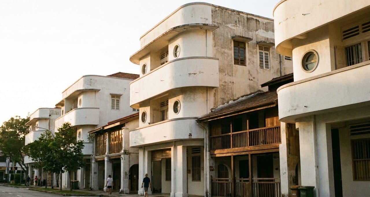 Tiong Bahru in Singapore Before 8am, Kaya Toast and Art Deco Blocks in Early Light - cover