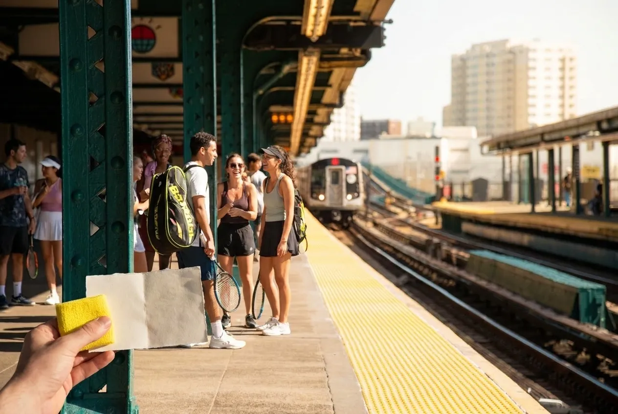 Bright New York local scene for T-Mobile Outage Meetup Plans for US Open Subway Days.