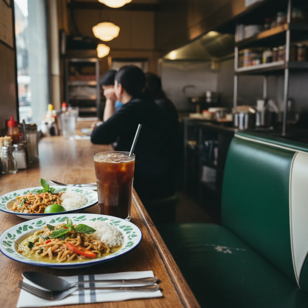 Top NYC Restaurants: Thai Diner's Counter Is Breakfast Behaving Like Dinner - interior scene