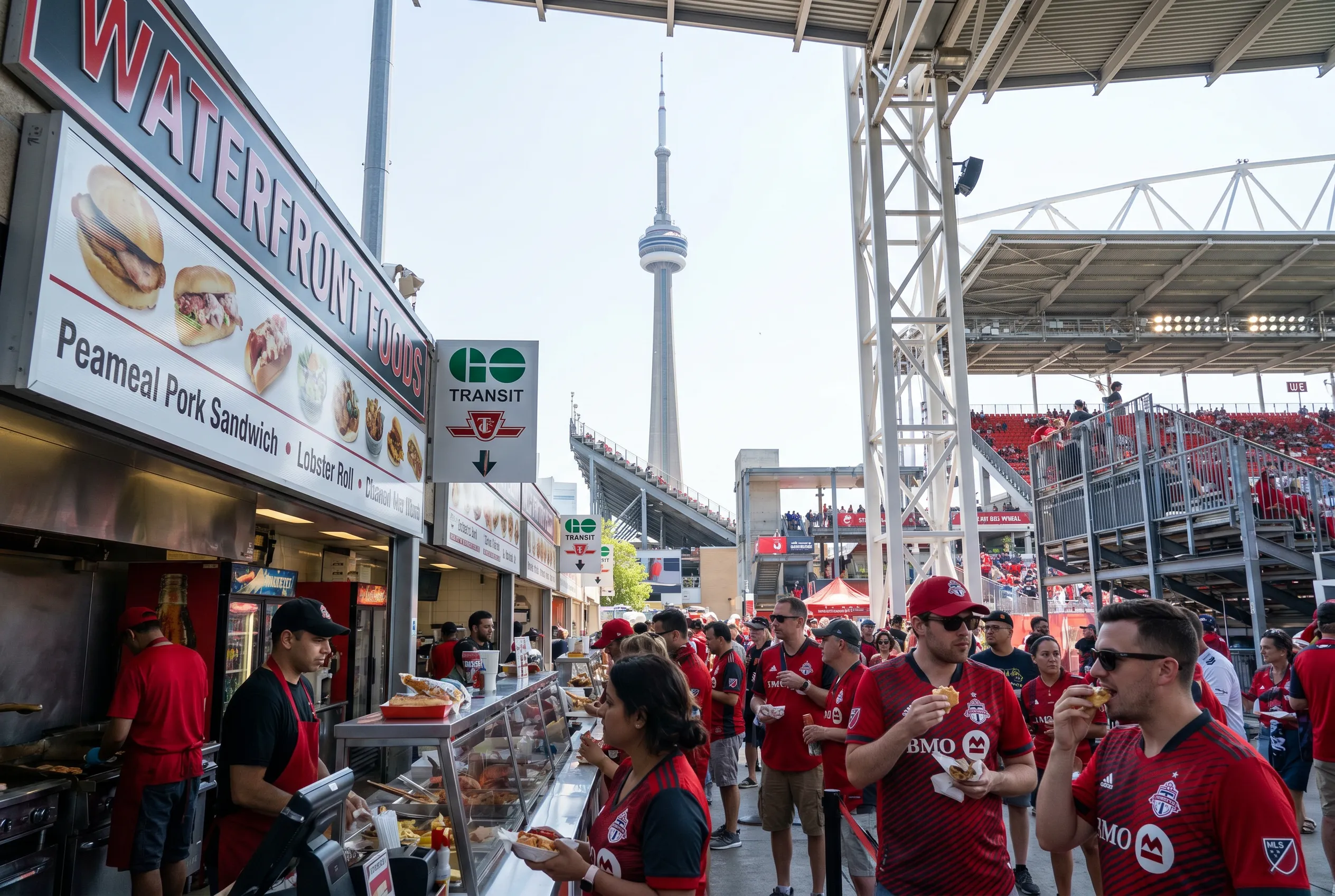 Bright World Cup match-day scene in Toronto.