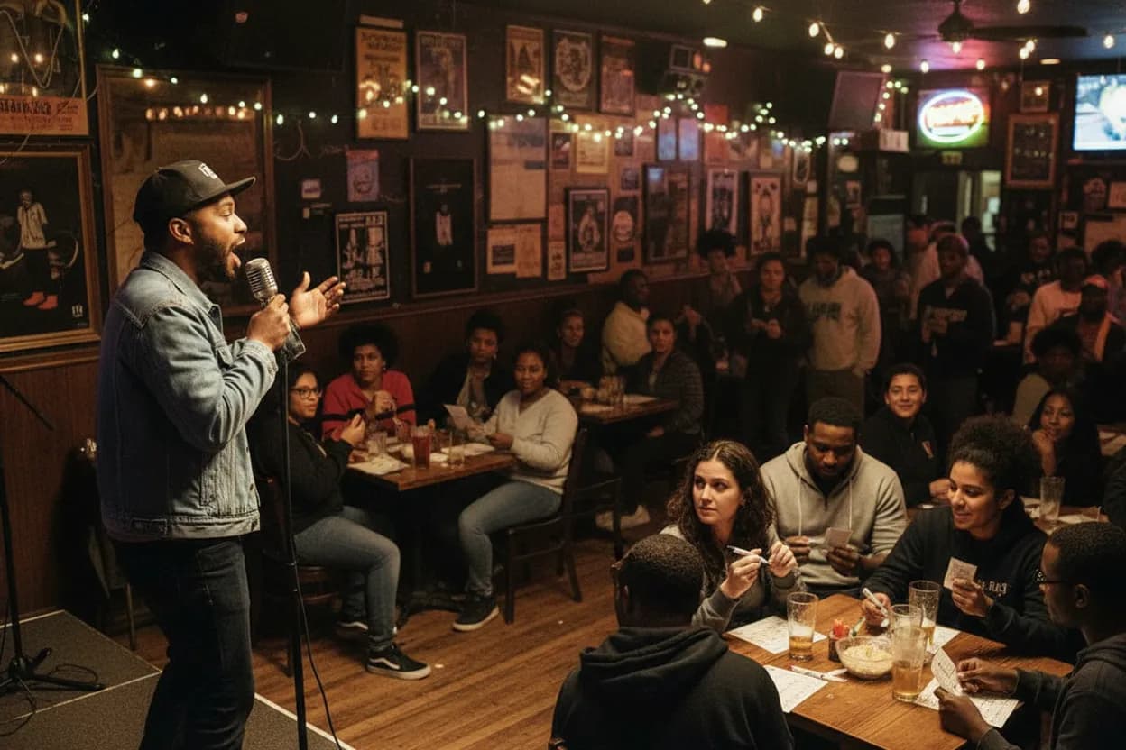 NYC experience scene for Tortoise & Hare in the Bronx for Mixtape Bingo and an Easy Exit