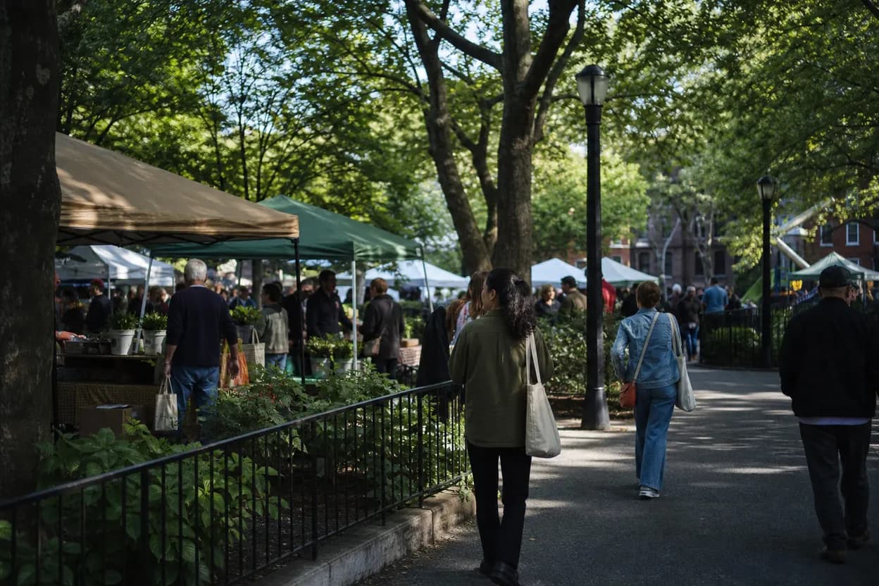 Cover scene for Travers Park Greenmarket Morning: A Jackson Heights Picnic Errand Run