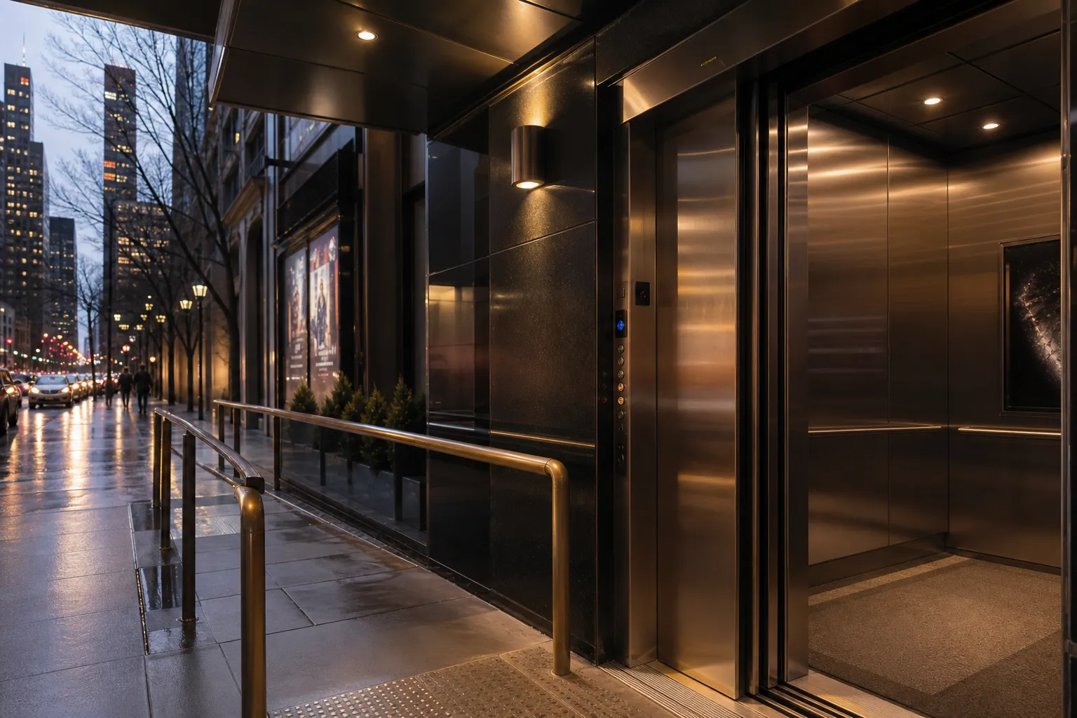 Local NYC scene for AMC Theaters: Accessible Buildings To Prioritize During Open House New York.