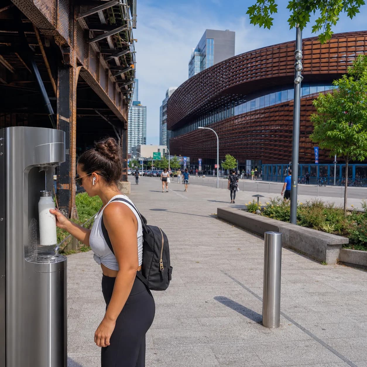 Inline image for Barclays Center: NYC Water-Bottle Refill Stations And Public Fountains in NYC.