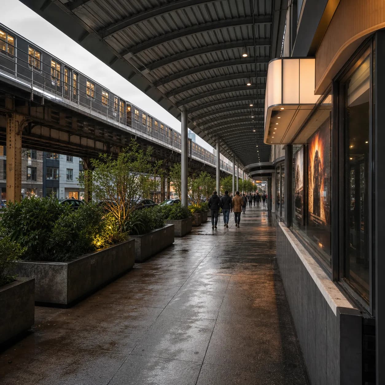 Local NYC scene for Movie Theater: NYC Rain-Proof Queens Day Itinerary Using One Subway Line.
