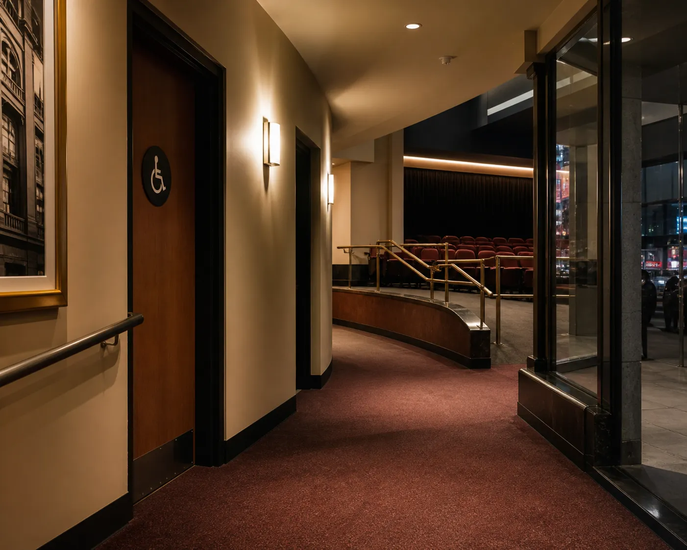 Inline image for Movie Theater: NYC The Accessible Broadway Guide: Entrances, Seating, Captioning And Restrooms in NYC.