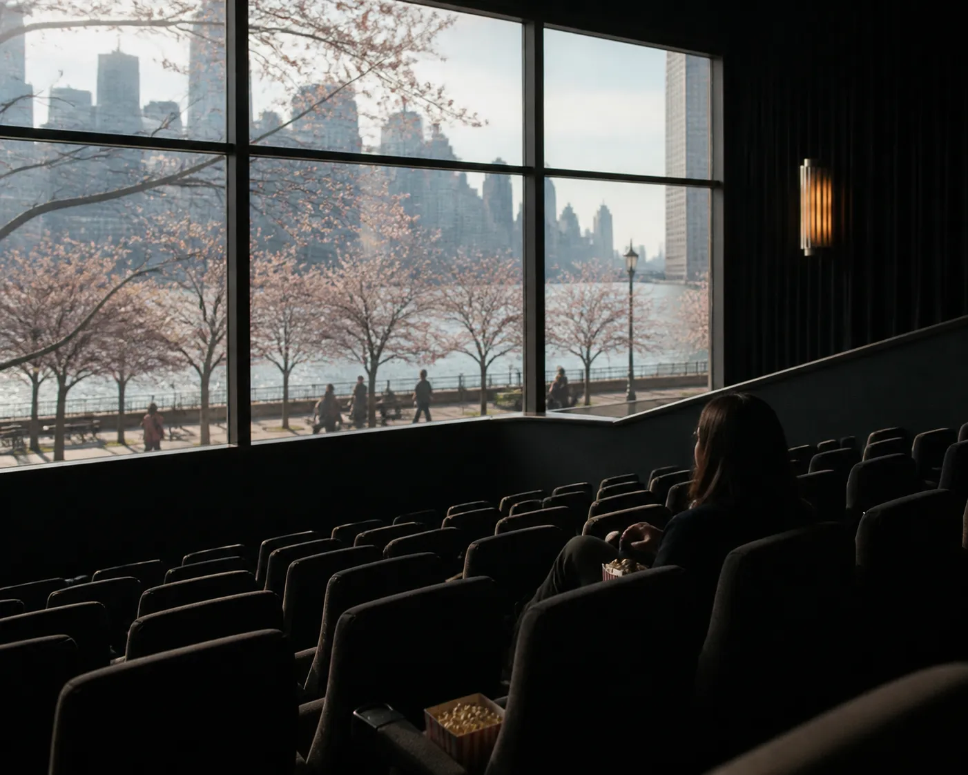 Inline image for Movie Theater: NYC Weekday Cherry-Blossom Route Designed To Avoid Crowds in NYC.